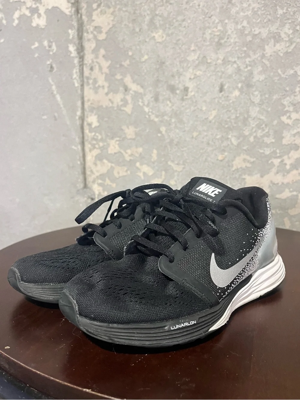 Nike Kids Black & Silver Sneakers - Lunarglide 7